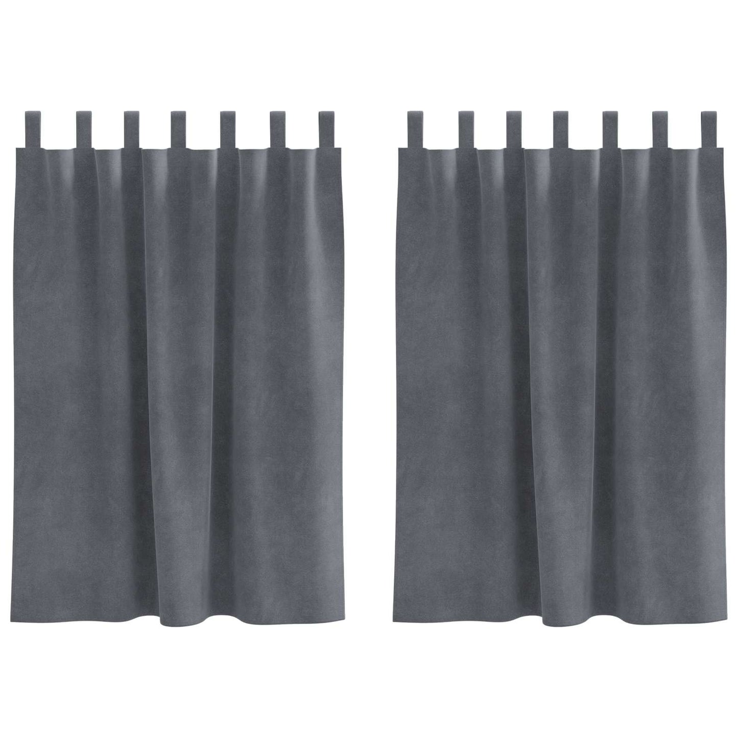 Tende oscuranti 2 pz Grigio chiaro 140 x 140 cm Velluto | homemem39