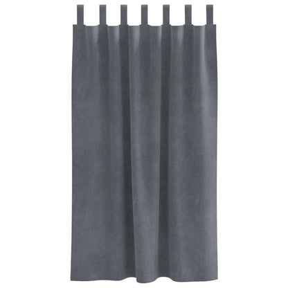 Tende oscuranti 2 pcs Grigio chiaro 140 x 175 cm Velluto | homemem39