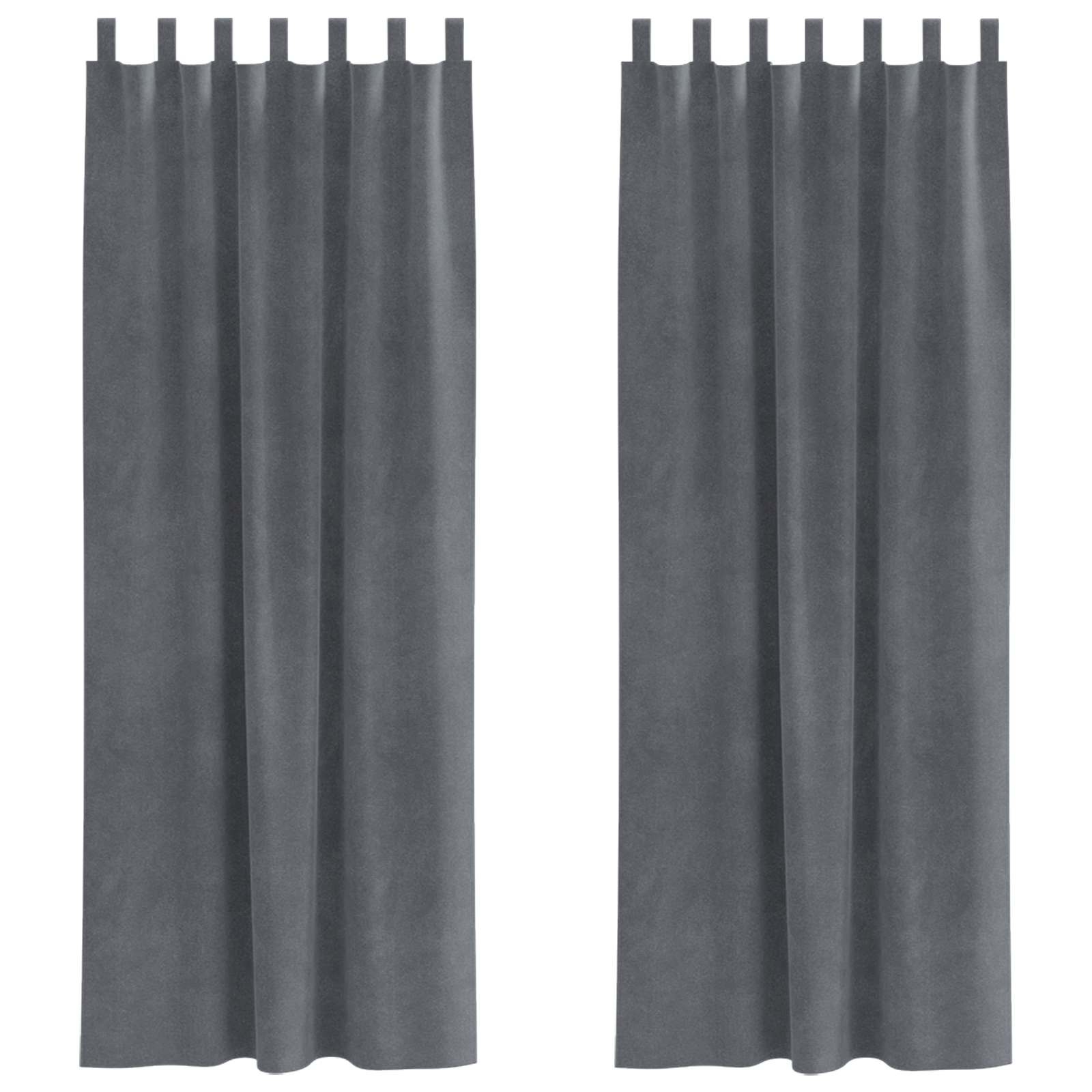 Tende oscuranti 2 pcs Grigio chiaro 140 x 225 cm Velluto | homemem39