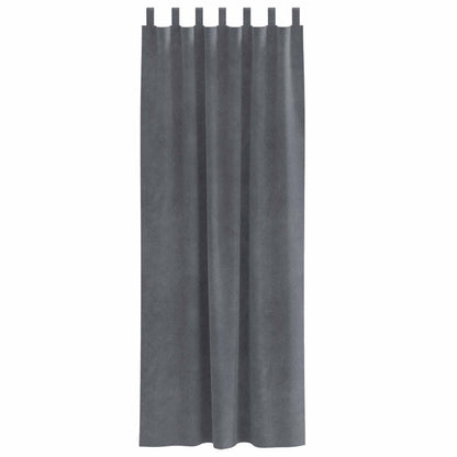 Tende oscuranti 2 pcs Grigio chiaro 140 x 225 cm Velluto | homemem39