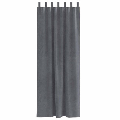 Tende oscuranti 2 pcs Grigio chiaro 140 x 245 cm Velluto | homemem39