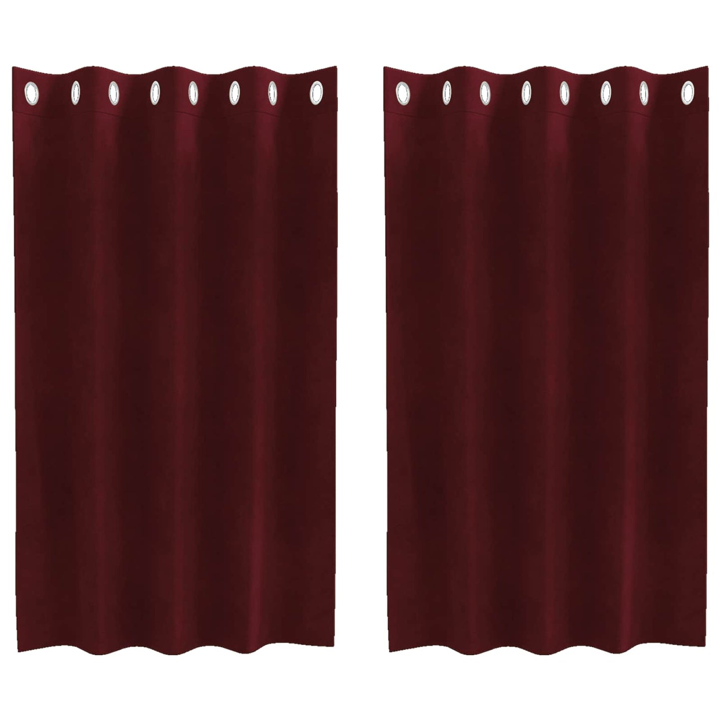 Tende oscuranti 2 pcs Rosso Vino 140 x 140 cm Velluto