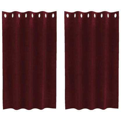 Tende oscuranti 2 pcs Rosso Vino 140 x 140 cm Velluto