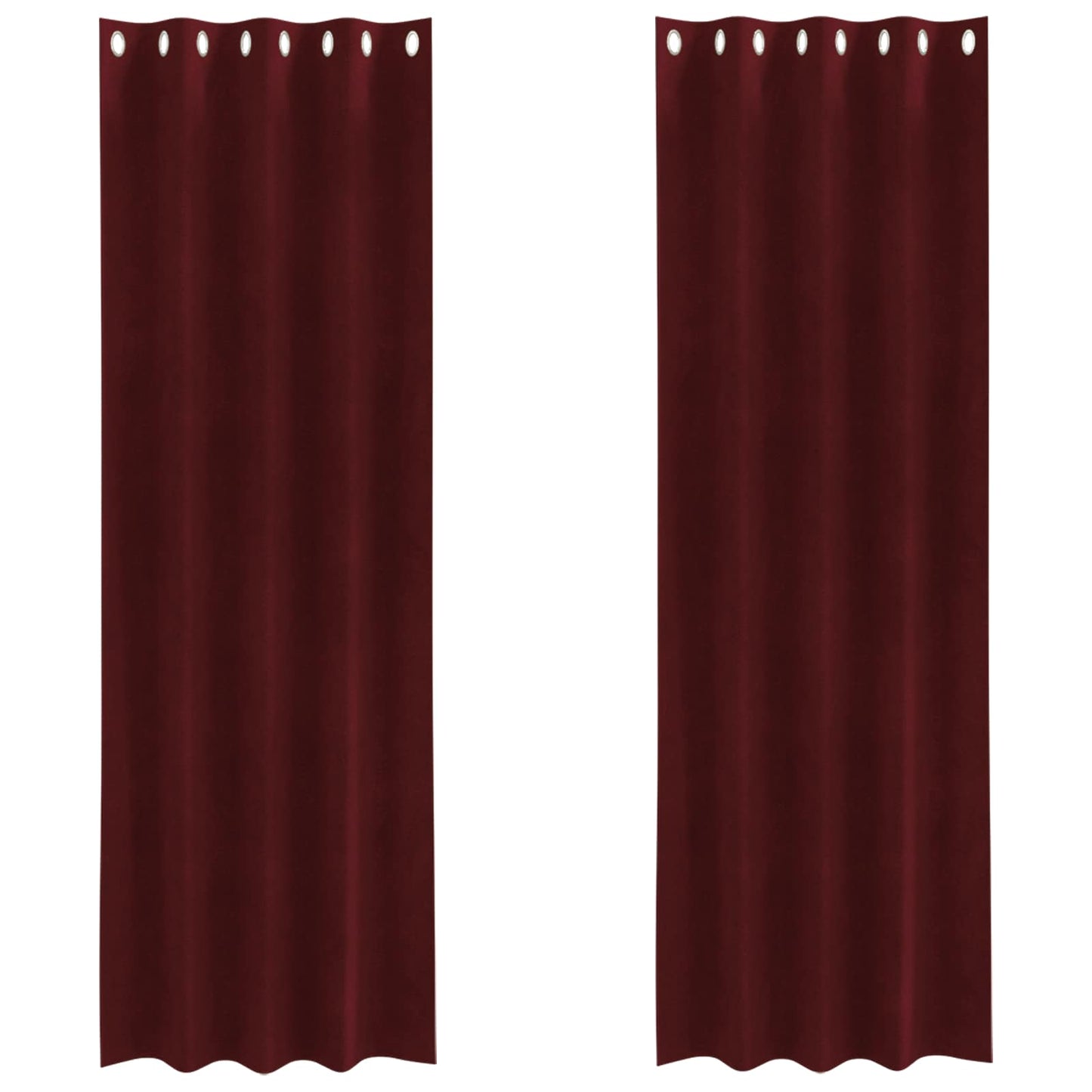 Tende oscuranti 2 pcs Rosso Vino 140 x 245 cm Velluto