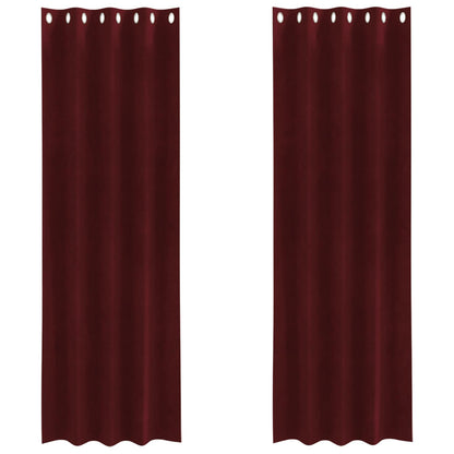 Tende oscuranti 2 pcs Rosso Vino 140 x 260 cm Velluto