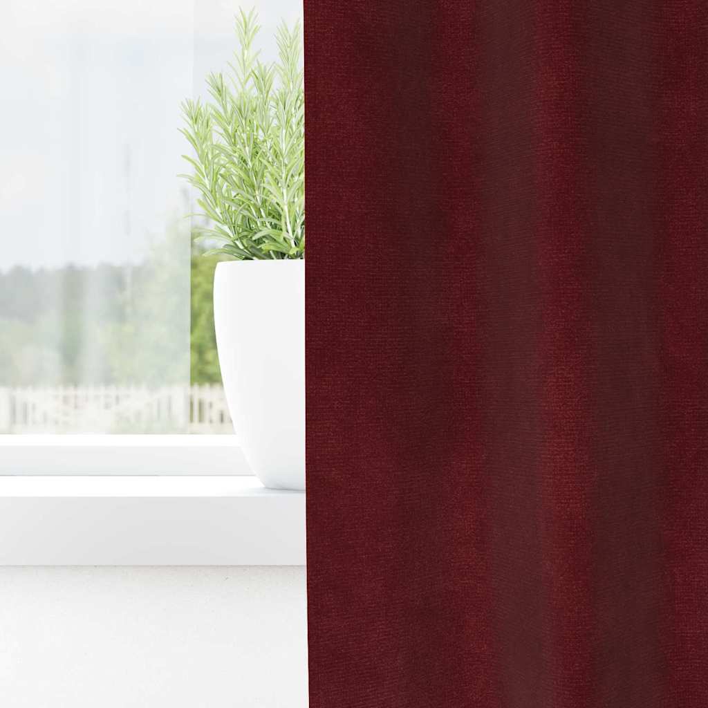 Tende oscuranti 2 pcs Rosso Vino 140 x 140 cm Velluto