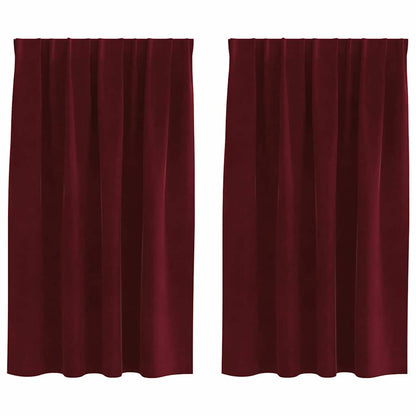 Tende oscuranti 2 pcs Rosso Vino 140 x 140 cm Velluto