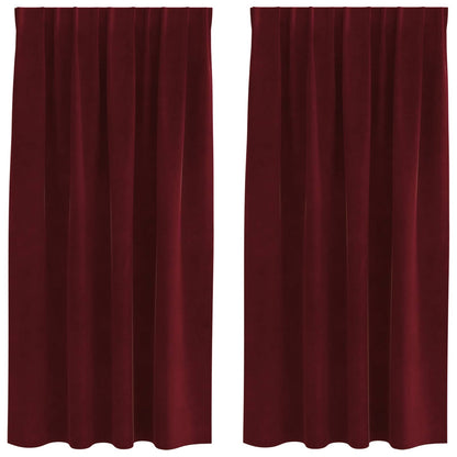 Tende oscuranti 2 pcs Rosso Vino 140 x 175 cm Velluto