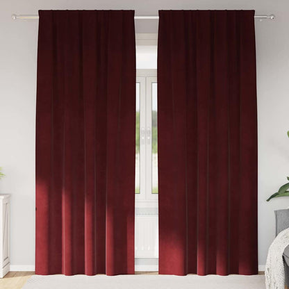 Tende oscuranti 2 pcs Rosso Vino 140 x 245 cm Velluto