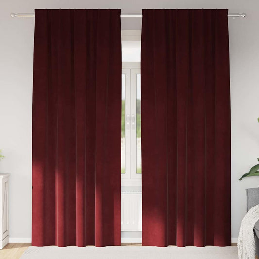Tende oscuranti 2 pcs Rosso Vino 140 x 245 cm Velluto