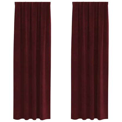 Tende oscuranti 2 pcs Rosso Vino 140 x 260 cm Velluto