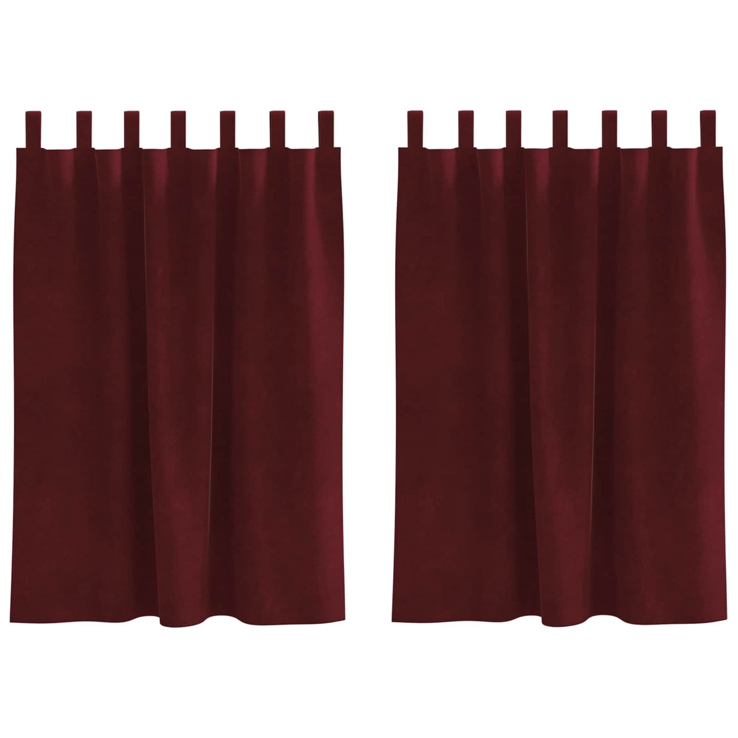 Tende oscuranti 2 pcs Rosso Vino 140 x 140 cm Velluto