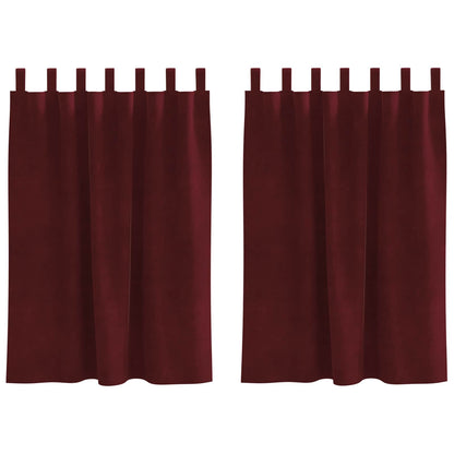 Tende oscuranti 2 pcs Rosso Vino 140 x 140 cm Velluto