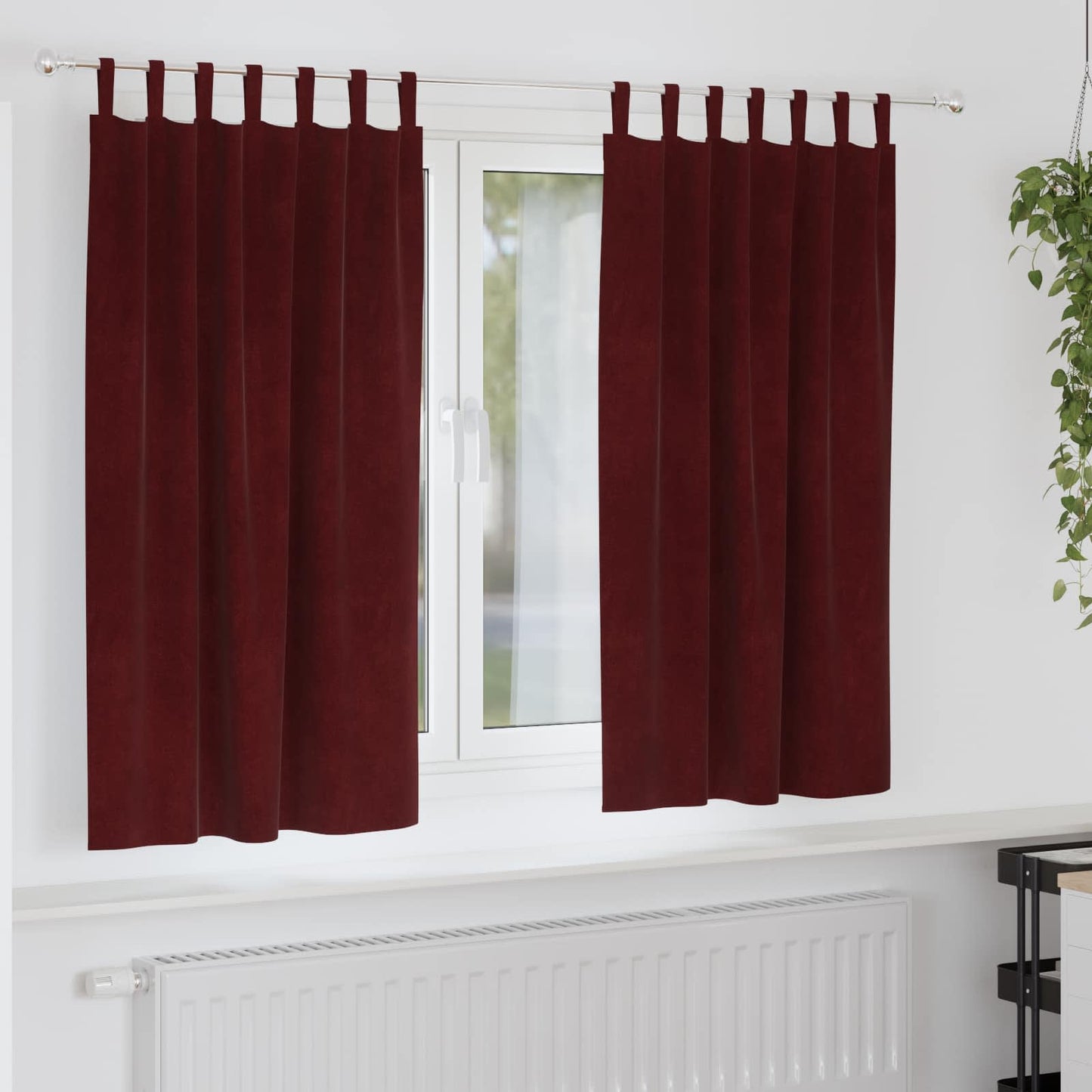 Tende oscuranti 2 pcs Rosso Vino 140 x 175 cm Velluto