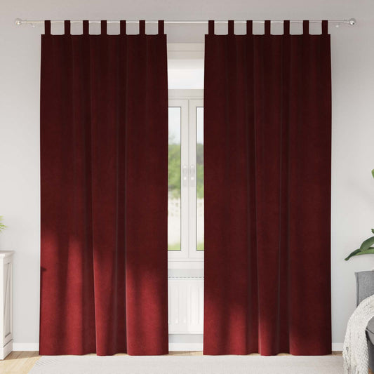 Tende oscuranti 2 pcs Rosso Vino 140 x 245 cm Velluto