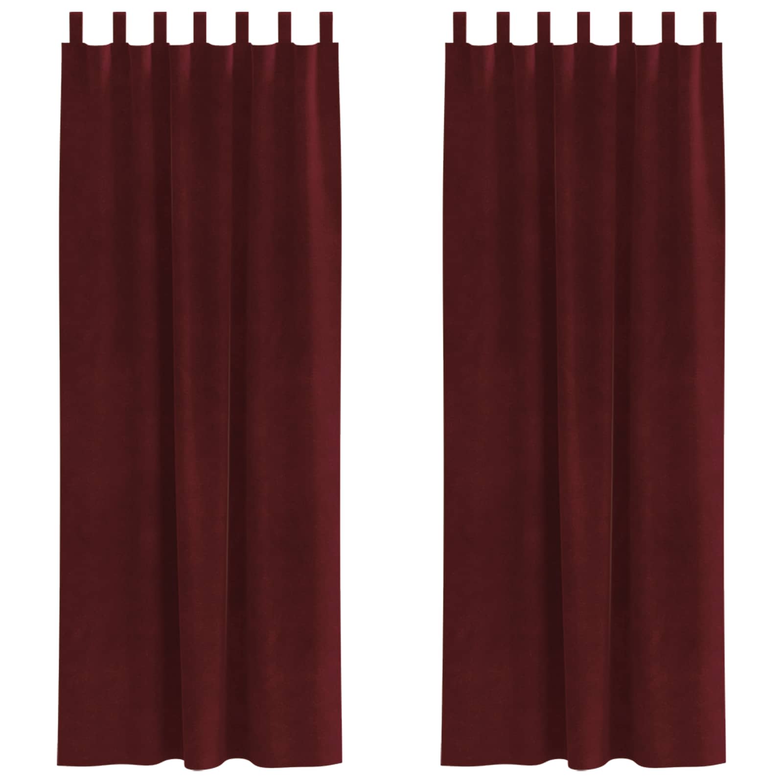 Tende oscuranti 2 pcs Rosso Vino 140 x 245 cm Velluto | homemem39