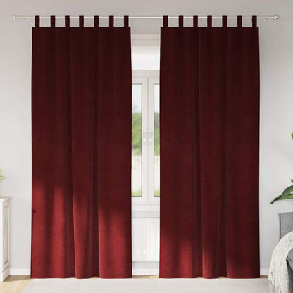 Tende oscuranti 2 pcs Rosso Vino 140 x 260 cm Velluto