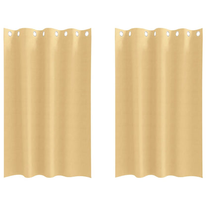 Tende Blackout con Anelli 2 pcs Beige 175 x 140 cm Poliestere | homemem39