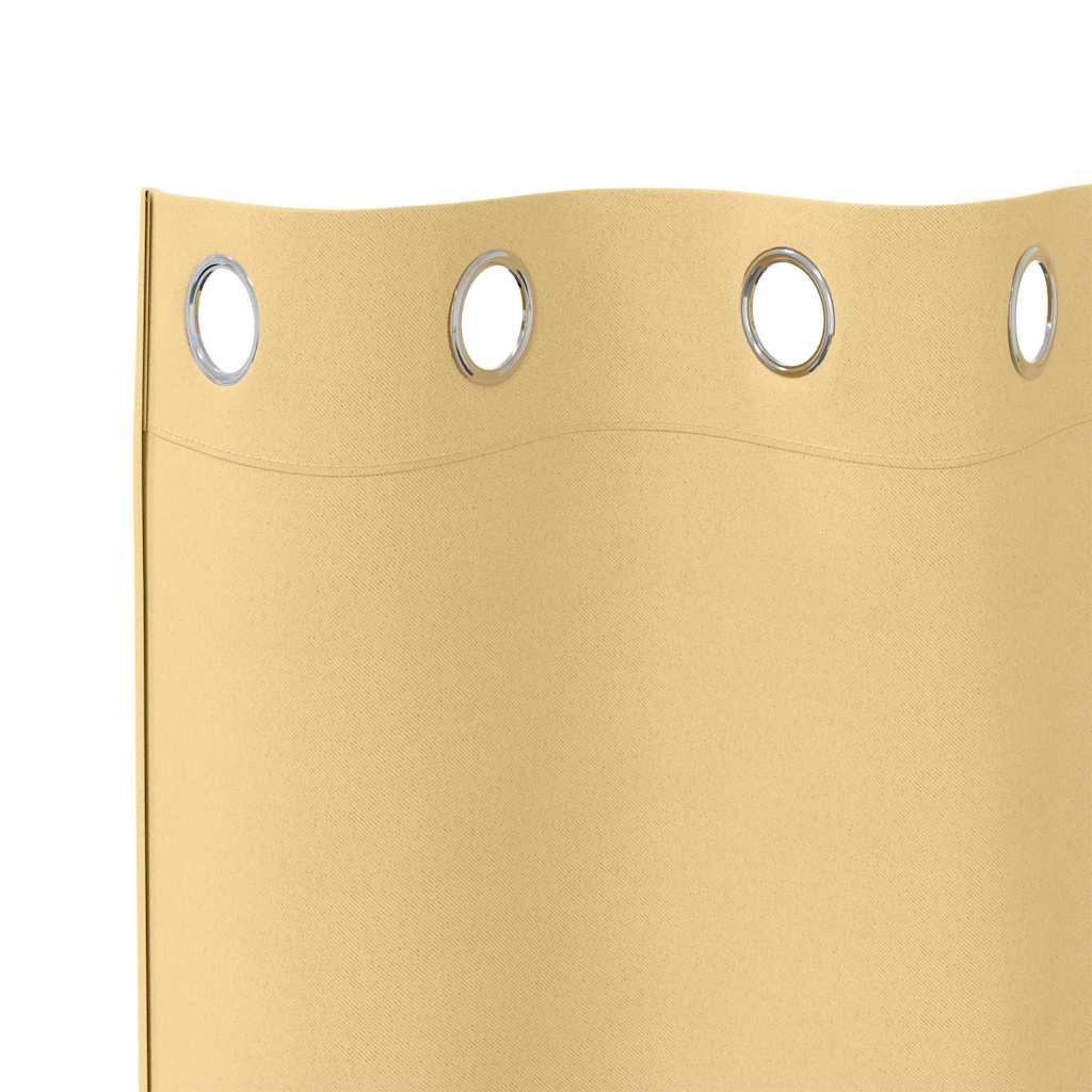 Tende Blackout con Anelli 2 pcs Beige 260 x 140 cm Poliestere | homemem39
