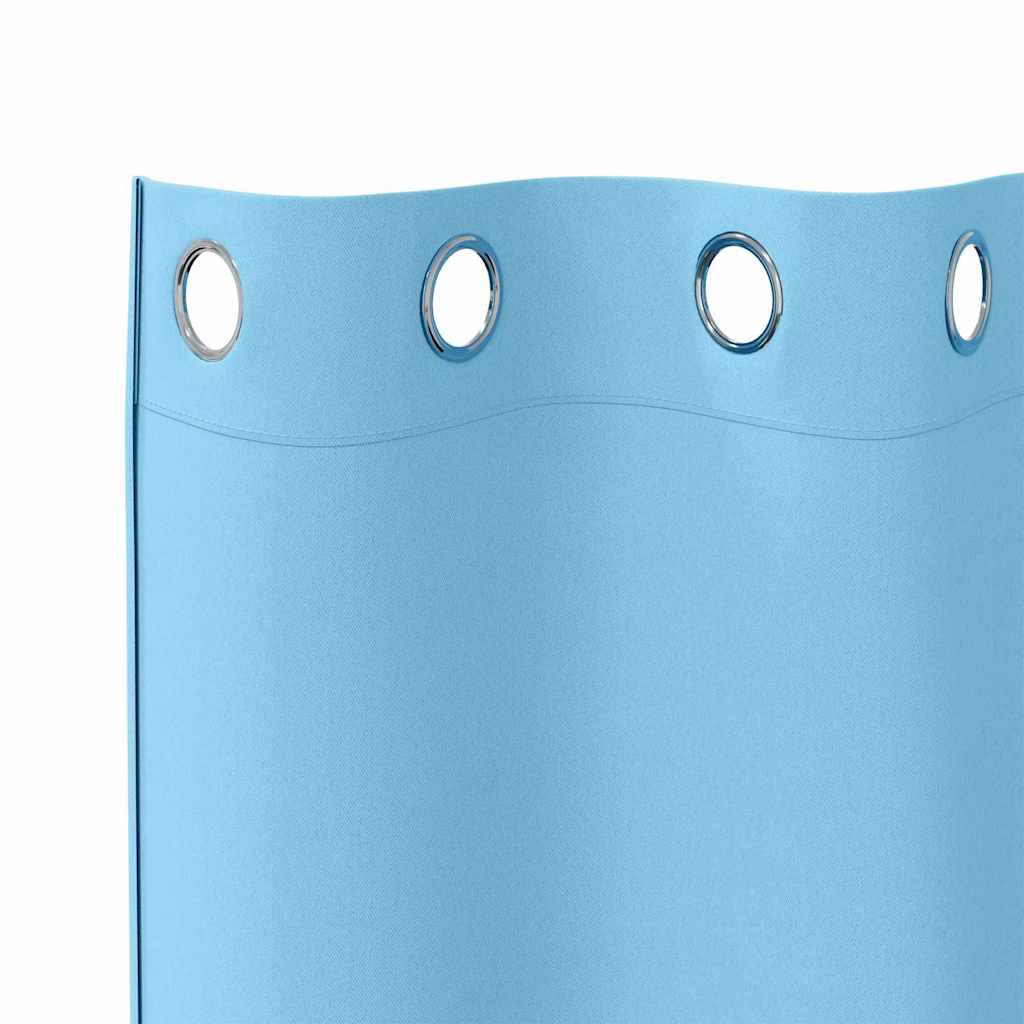 Tende Blackout con Anelli 2 pcs Blu Chiaro 175 x 140 cm | homemem39