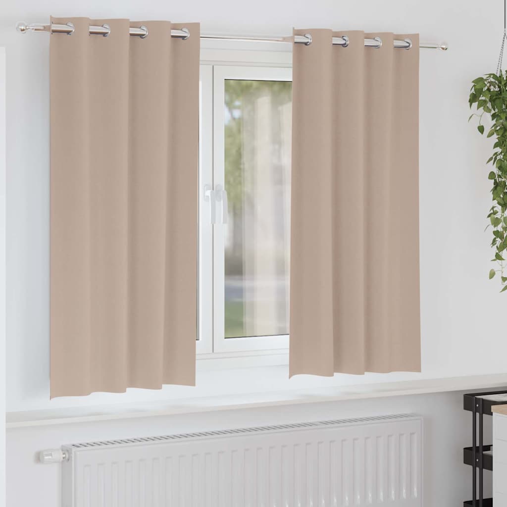 Tende Blackout con Anelli 2 pcs Talpa 175 x 140 cm Poliestere | homemem39
