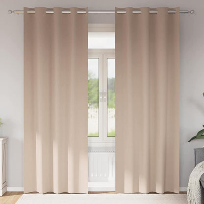 Tende Blackout con Anelli 2 pcs Talpa 225 x 140 cm Poliestere | homemem39
