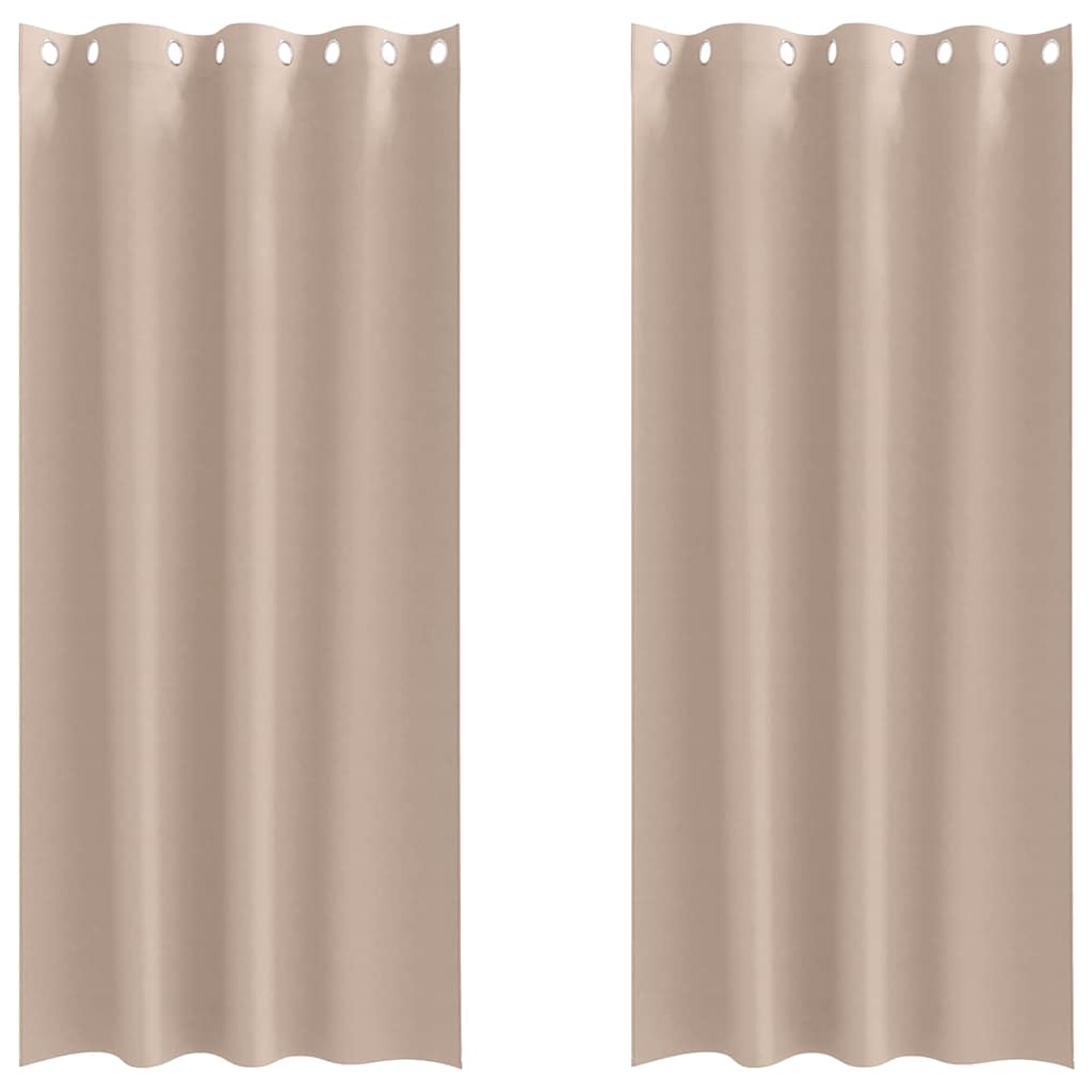 Tende Blackout con Anelli 2 pcs Talpa 225 x 140 cm Poliestere | homemem39