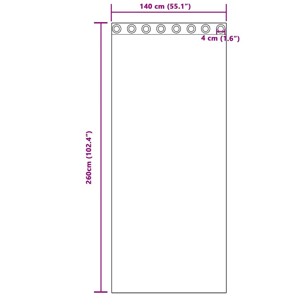 Tende Blackout con Anelli 2 pcs Talpa 260 x 140 cm Poliestere | homemem39
