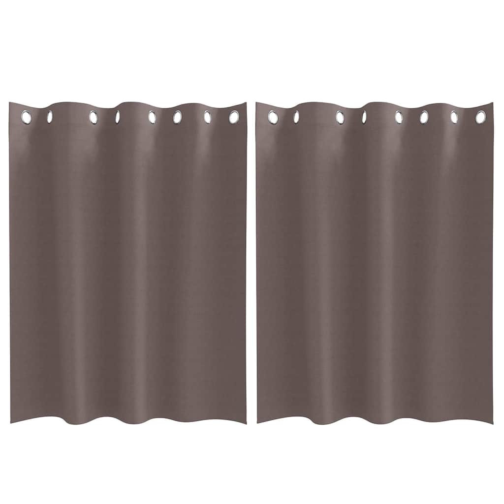 Tende Blackout con Anelli 2 pcs Marrone Scuro 140 x 140 cm | homemem39