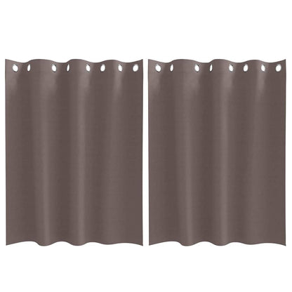 Tende Blackout con Anelli 2 pcs Marrone Scuro 140 x 140 cm | homemem39