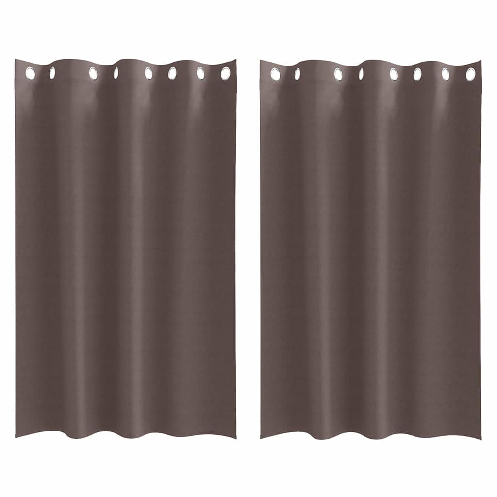 Tende Blackout con Anelli 2 pcs Marrone Scuro 175 x 140 cm | homemem39