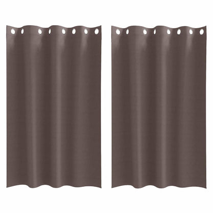 Tende Blackout con Anelli 2 pcs Marrone Scuro 175 x 140 cm | homemem39
