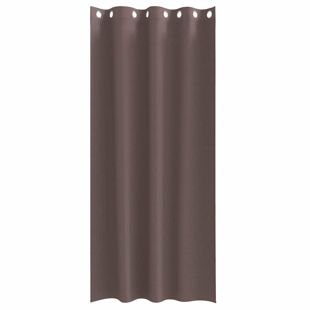 Tende Blackout con Anelli 2 pcs Marrone Scuro 225 x 140 cm | homemem39
