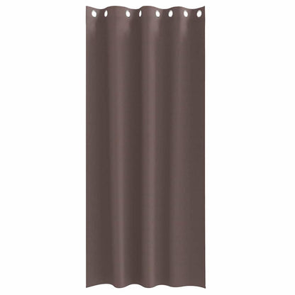 Tende Blackout con Anelli 2 pcs Marrone Scuro 260 x 140 cm | homemem39