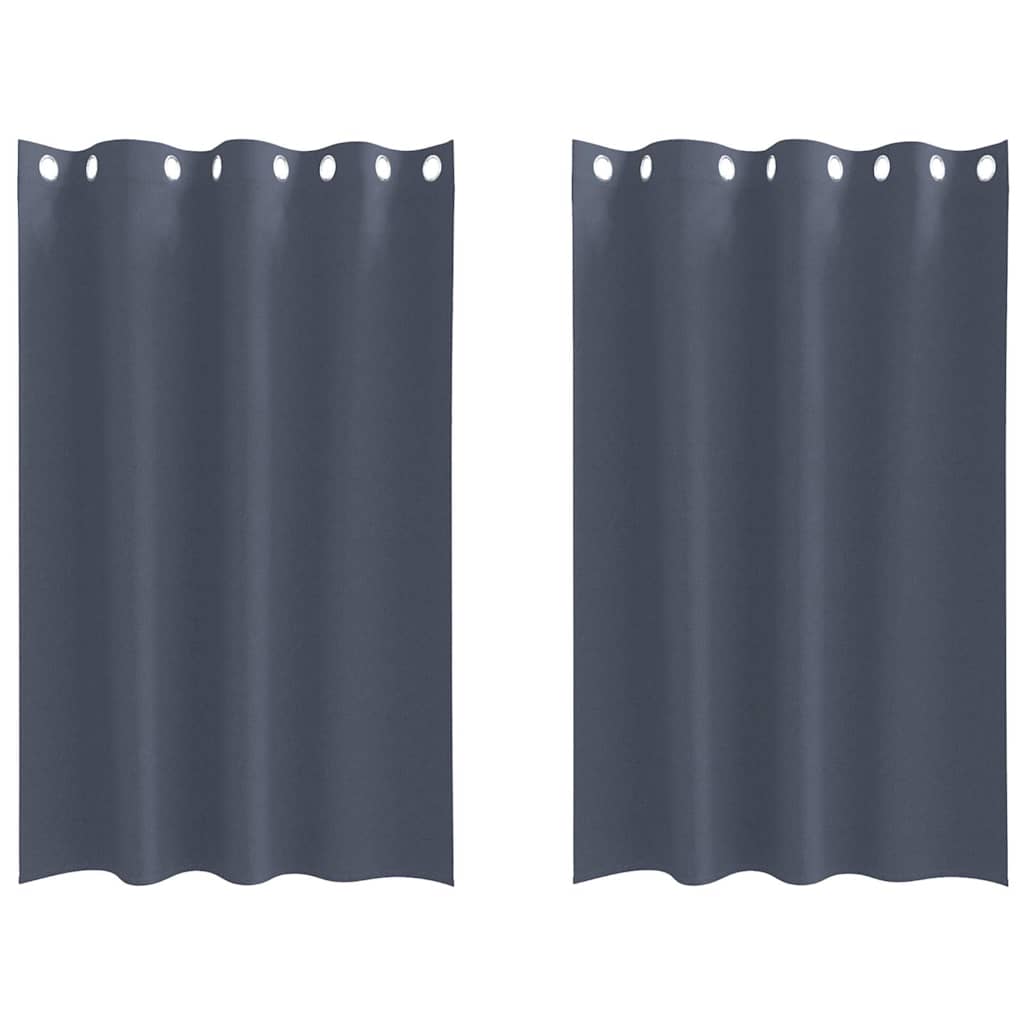 Tende Blackout con Anelli 2 pcs Antracite 175 x 140 cm | homemem39