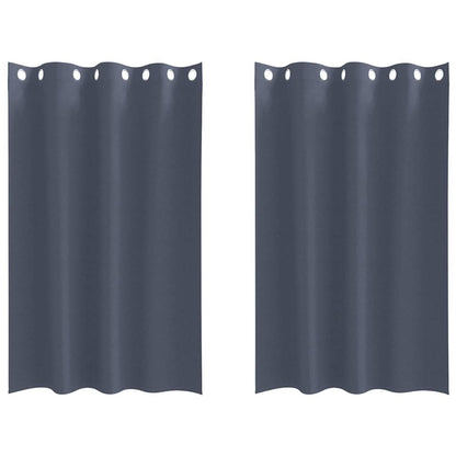 Tende Blackout con Anelli 2 pcs Antracite 175 x 140 cm | homemem39
