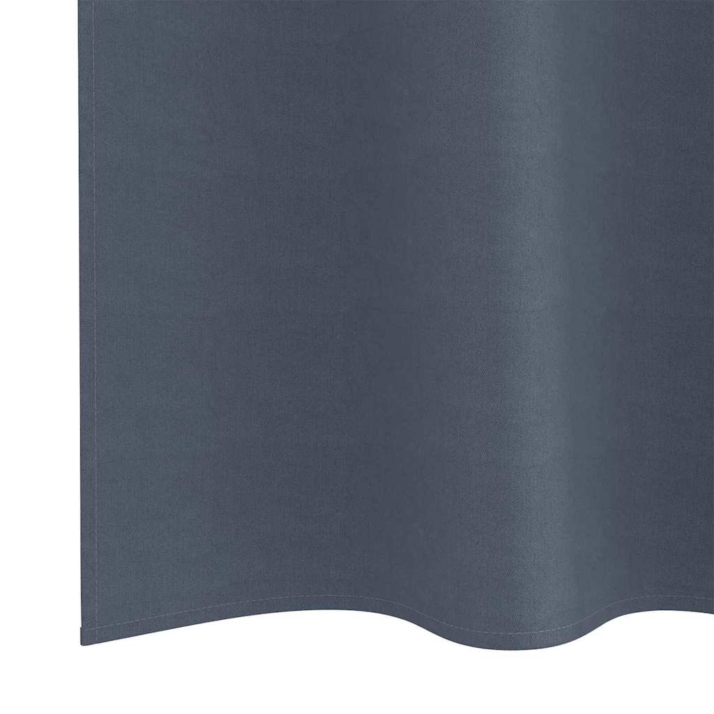 Tende Blackout con Anelli 2 pcs Antracite 260 x 140 cm | homemem39