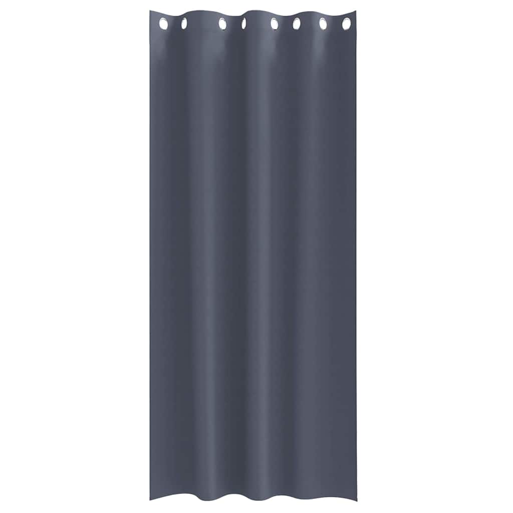 Tende Blackout con Anelli 2 pcs Antracite 260 x 140 cm | homemem39