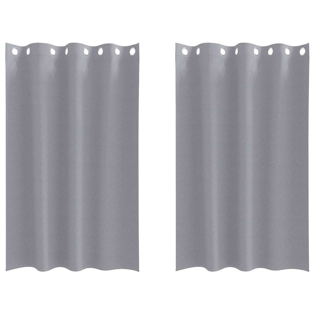 Tende Blackout con Anelli 2 pcs Grigio chiaro 175 x 140 cm | homemem39