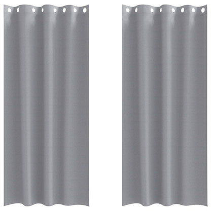 Tende Blackout con Anelli 2 pcs Grigio chiaro 225 x 140 cm | homemem39