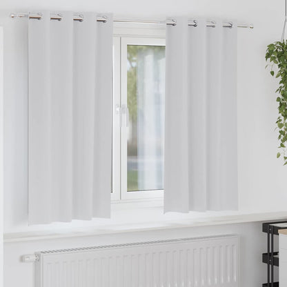 Tende Blackout con Anelli 2 pcs Grigio Chiaro 175 x 140 cm | homemem39