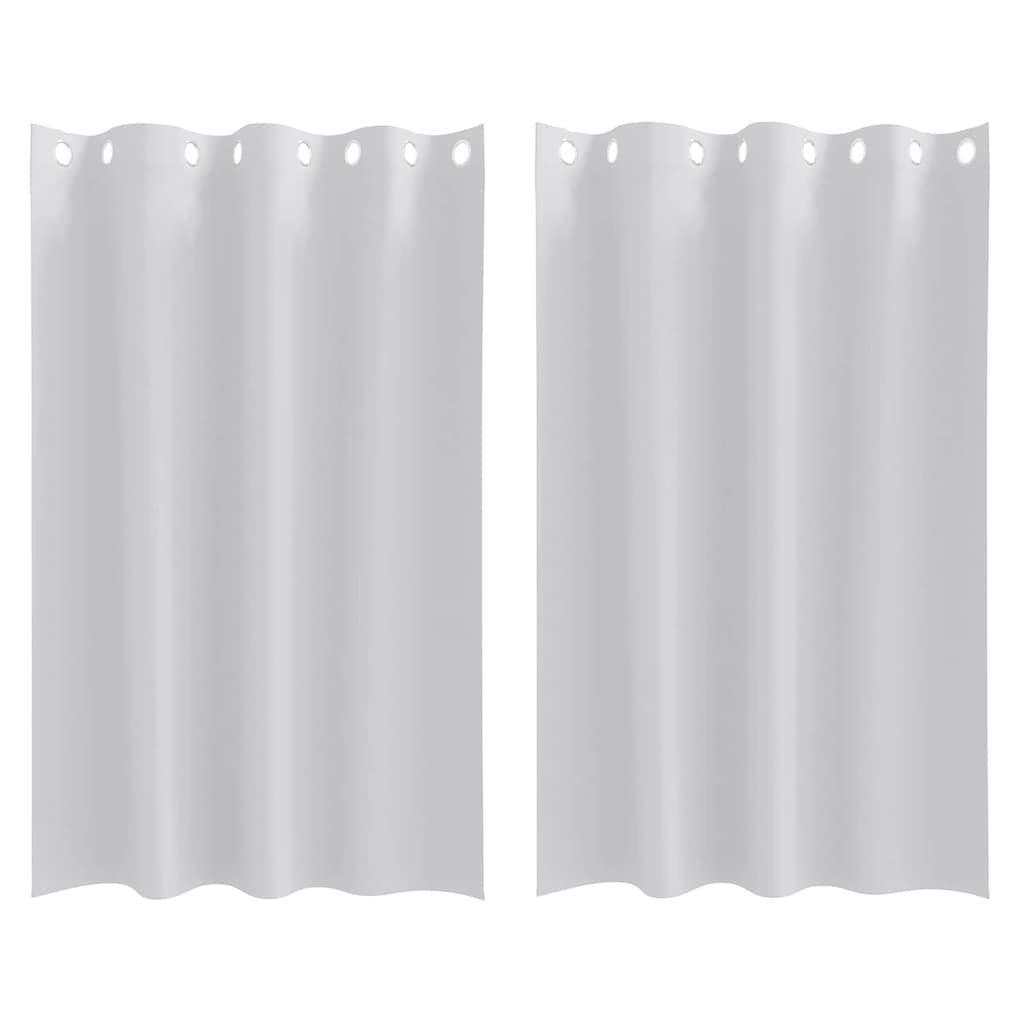 Tende Blackout con Anelli 2 pcs Grigio Chiaro 175 x 140 cm | homemem39