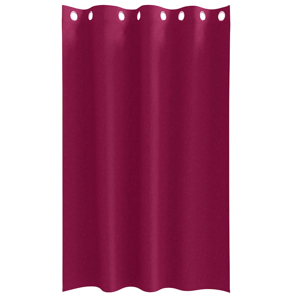 Tende Blackout con Anelli 2 pcs Rosso Vino 175 x 140 cm | homemem39