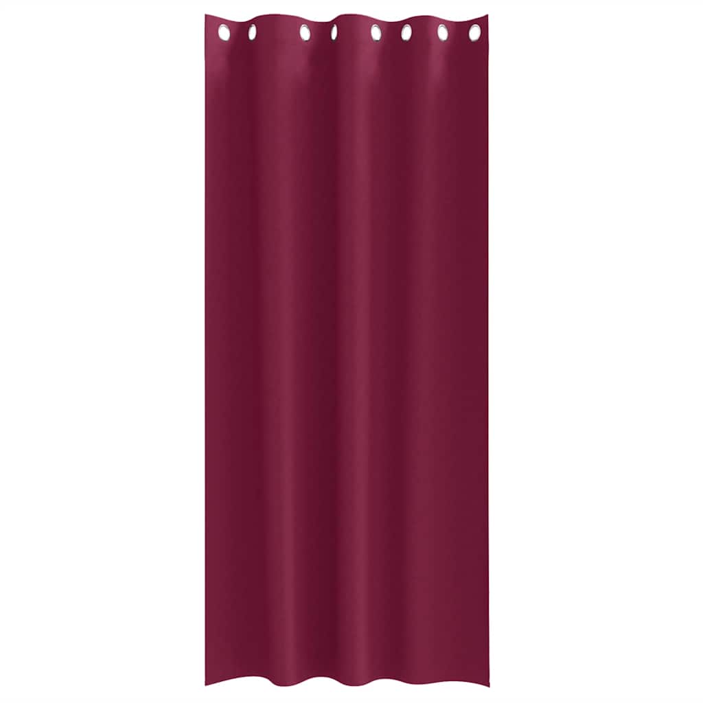 Tende Blackout con Anelli 2 pcs Rosso Vino 260 x 140 cm