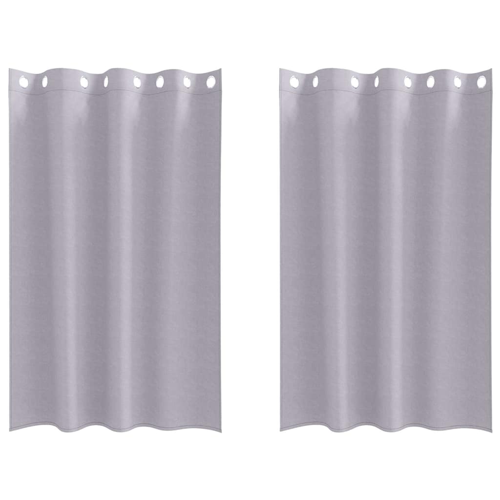 Tende Blackout con Anelli 2 pcs Grigio Metallico 175 x 140 cm | homemem39