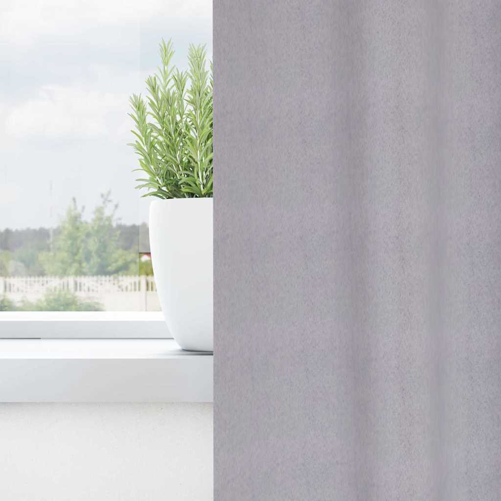Tende Blackout con Anelli 2 pcs Grigio Metallico 225 x 140 cm | homemem39