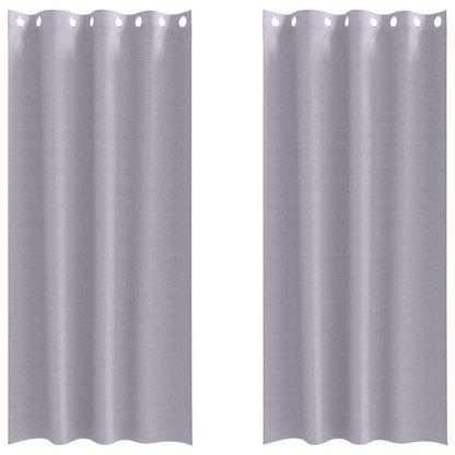 Tende Blackout con Anelli 2 pcs Grigio Metallico 245 x 140 cm