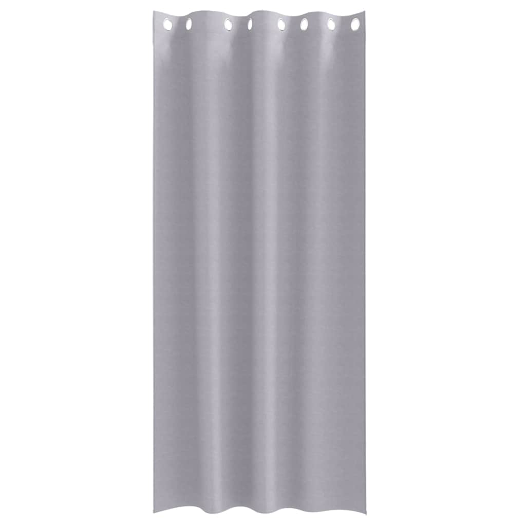 Tende Blackout con Anelli 2 pcs Grigio Metallico 245 x 140 cm