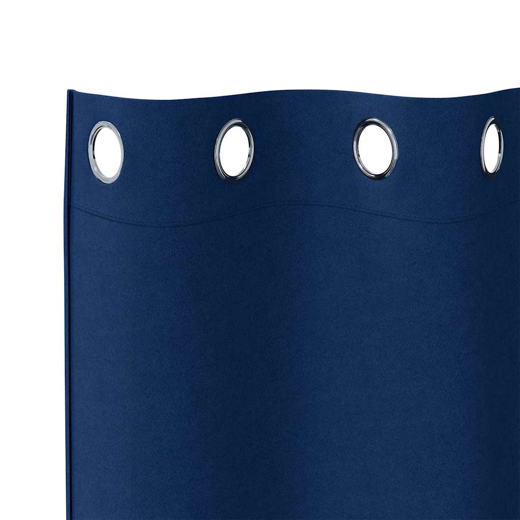 Tende Blackout con Anelli 2 pcs Blu Scuro 225 x 140 cm | homemem39