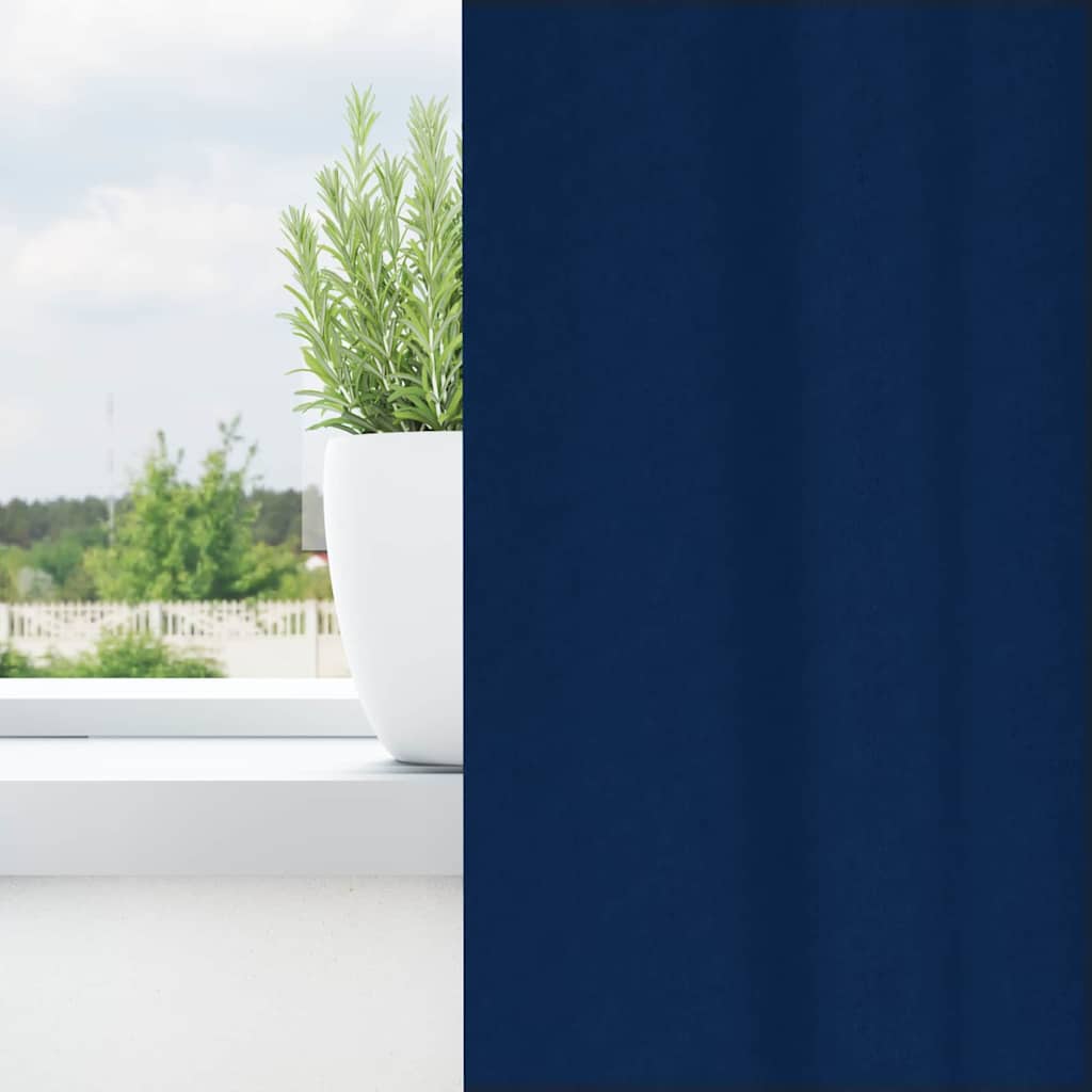 Tende Blackout con Anelli 2 pcs Blu Scuro 245 x 140 cm | homemem39